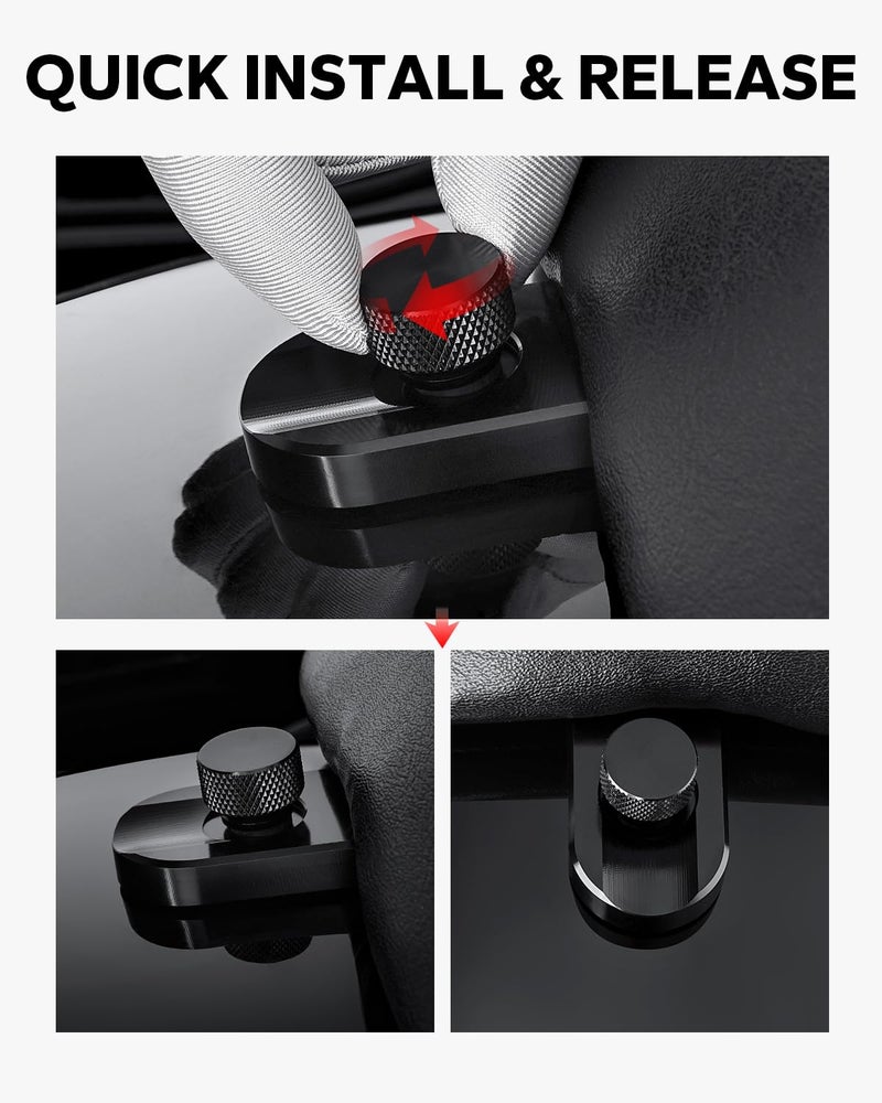 Amazicha Black Aluminium Seat Bolt Tab Screw Mount Knob Cover Compatible with Harley Davidson 1996-2024 - Image 2
